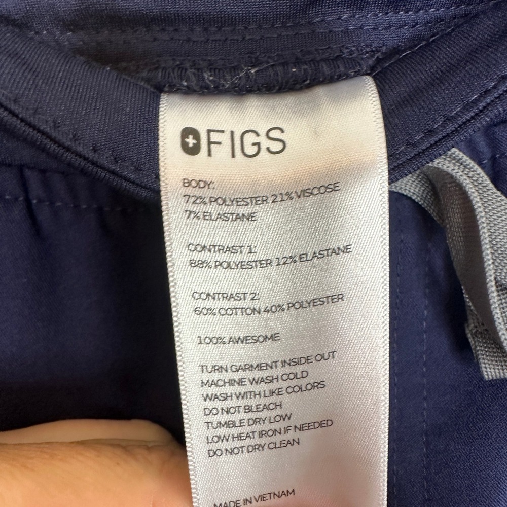 FIGS Jamora Jogger Scrubs Navy Blue Pants Size Small Cargo Pockets - Picture 6 of 9